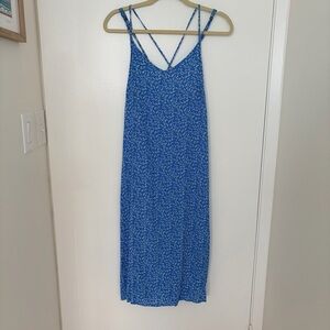 GAP Blue and White Floral Midi Dress